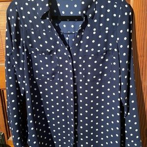 Express long sleeve 100% polyester dress-shirt, medium